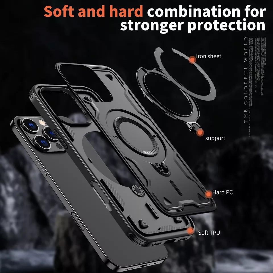 Shockproof Magsafe Kickstand Ring Case for iPhone 16e Shockproof Magsafe Kickstand Ring Case for iPhone 16e
